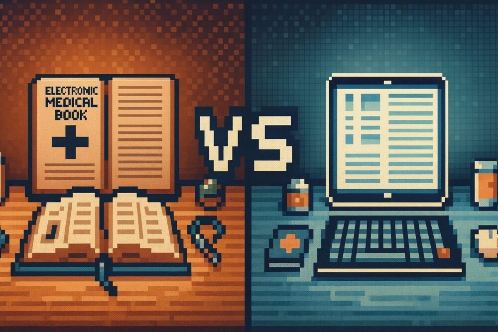紙の医学書 vs. 電子医学書