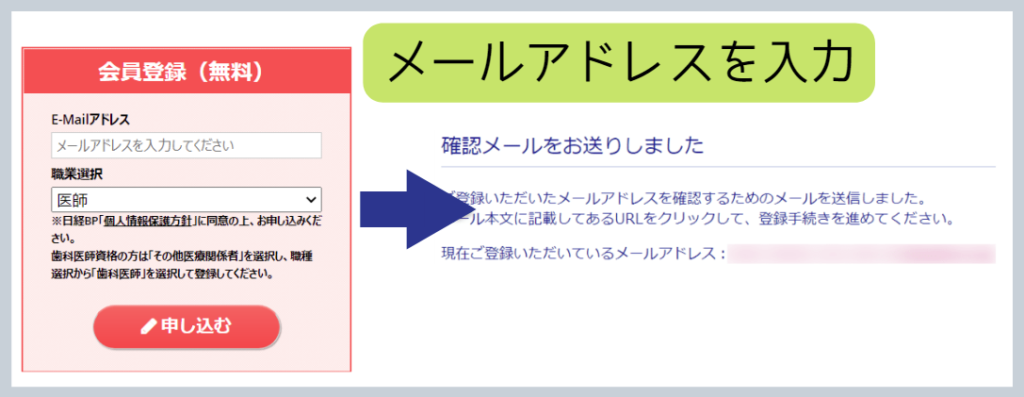 日経メディカルOnlineの登録方法